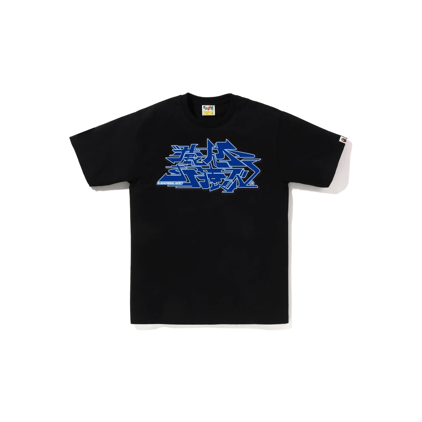 BAPE Asnka Kanji Graffiti Logo Tee 'Black/Blue'