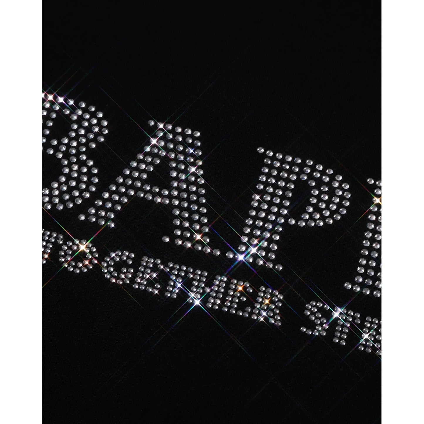 BAPE Rhinestone Bape Logo Relaxed Fit Tee Black