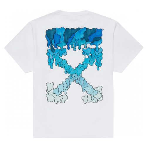 Off-White Marker Arrow Short Sleeve Oversize T-Shirt 'White/Blue'