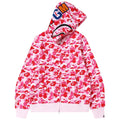 BAPE ABC Camo Shark Full Zip Hoodie Pink
