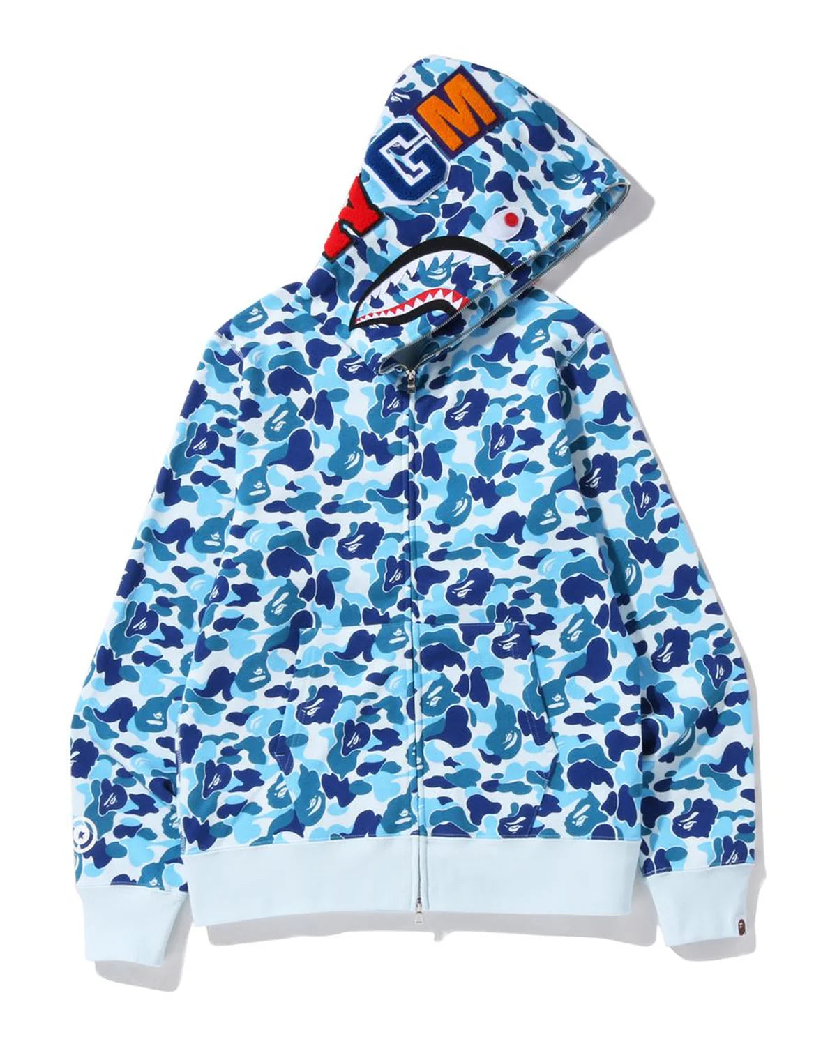 BAPE ABC Camo Shark Full Zip Hoodie Blue