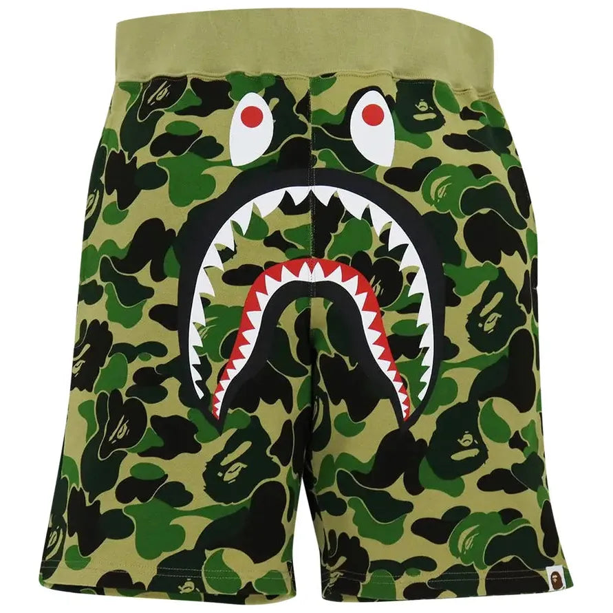 BAPE Big ABC Camo Shark Sweat Shorts 'Green'