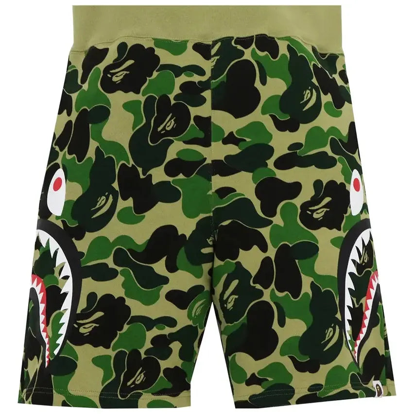 BAPE Big ABC Camo Side Shark Sweat Shorts 'Green'