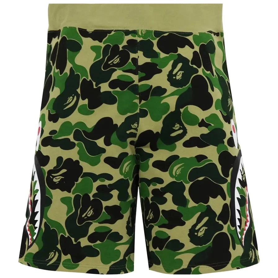 BAPE Big ABC Camo Side Shark Sweat Shorts 'Green'