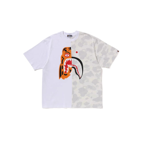 BAPE City Camo Tiger Shark Relaxed Fit Tee White