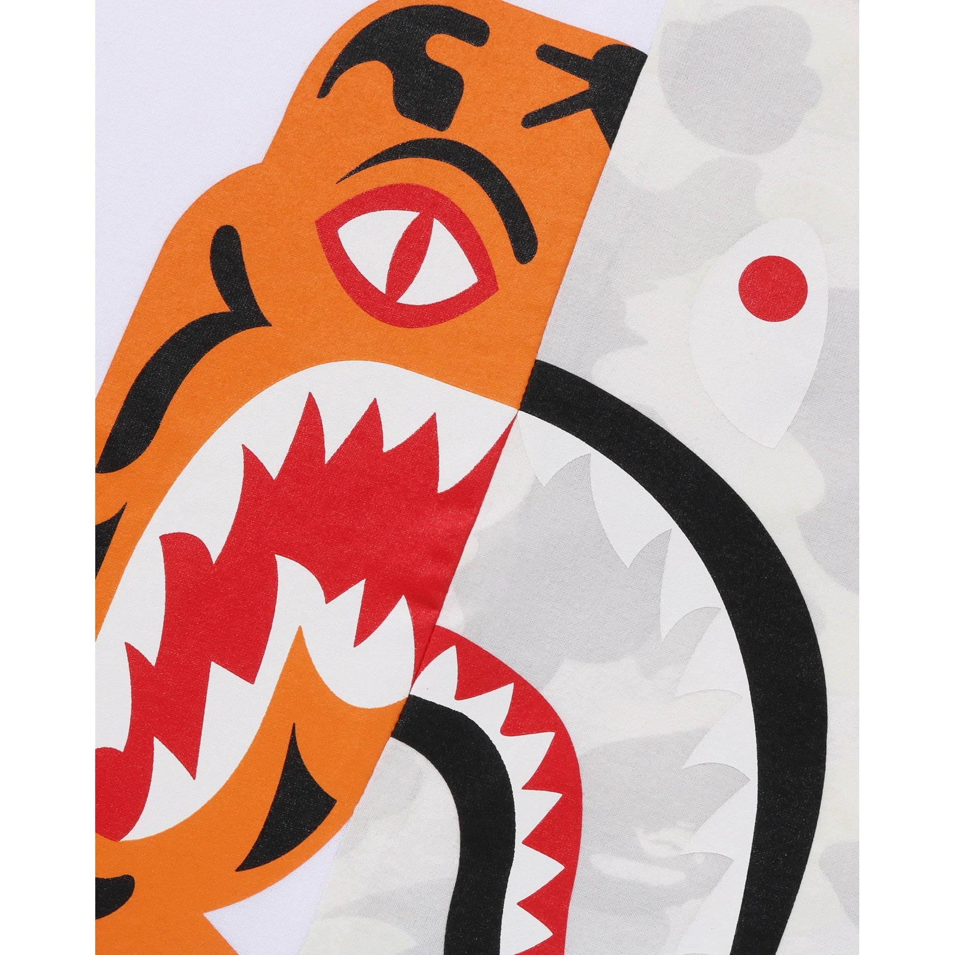 BAPE City Camo Tiger Shark Relaxed Fit Tee White