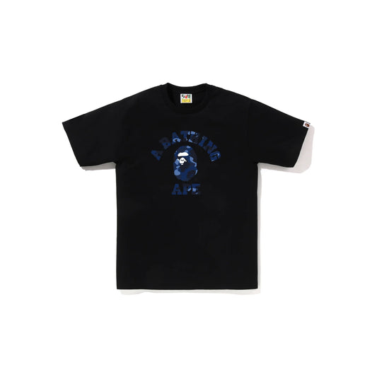 BAPE Color Camo College Tee 'Black/Navy'