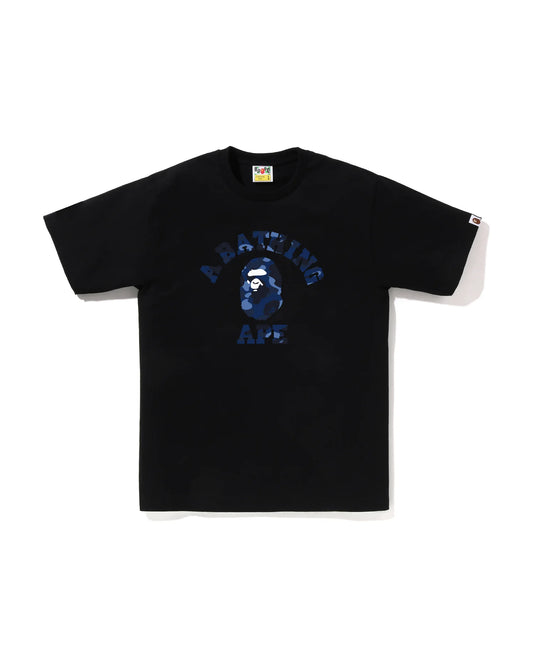 BAPE Color Camo College Tee Black Navy