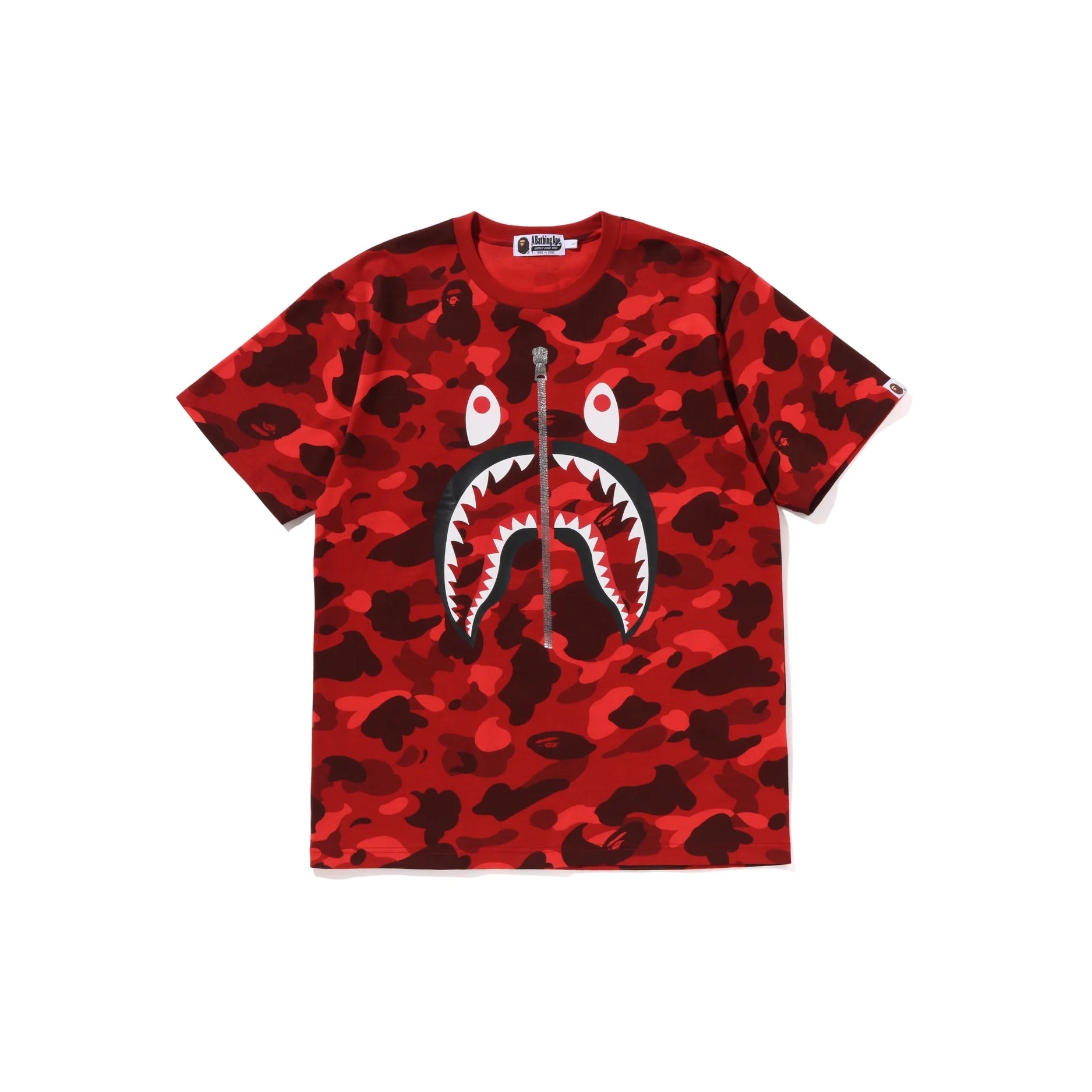 BAPE Color Camo Shark Tee Red