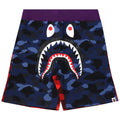 BAPE Crazy Camo Shark Sweat Shorts Blue