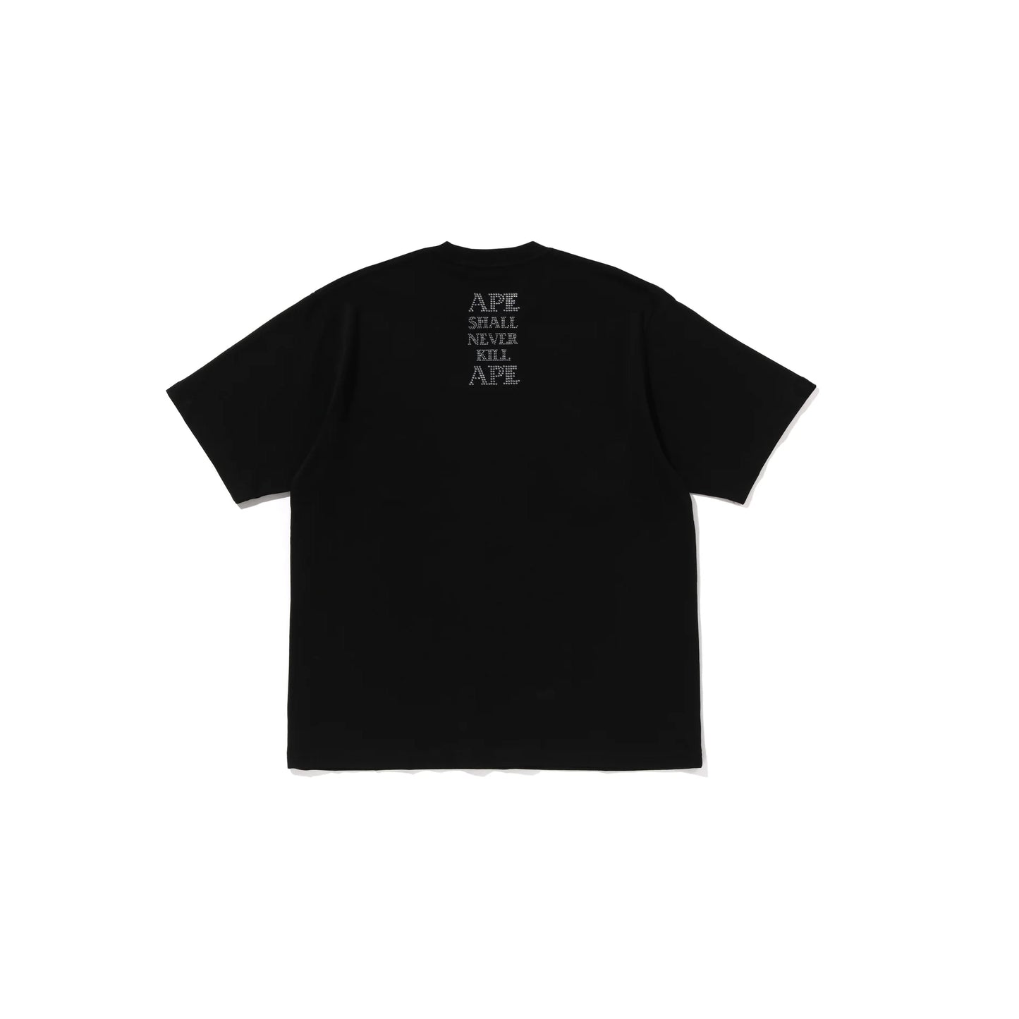 BAPE Rhinestone Bape Logo Relaxed Fit Tee Black