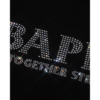 BAPE Rhinestone Bape Logo Relaxed Fit Tee Black