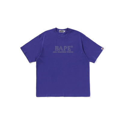 BAPE Rhinestone Bape Logo Relaxed Fit Tee 'Purple'