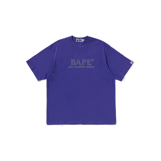 BAPE Rhinestone Bape Logo Relaxed Fit Tee 'Purple'
