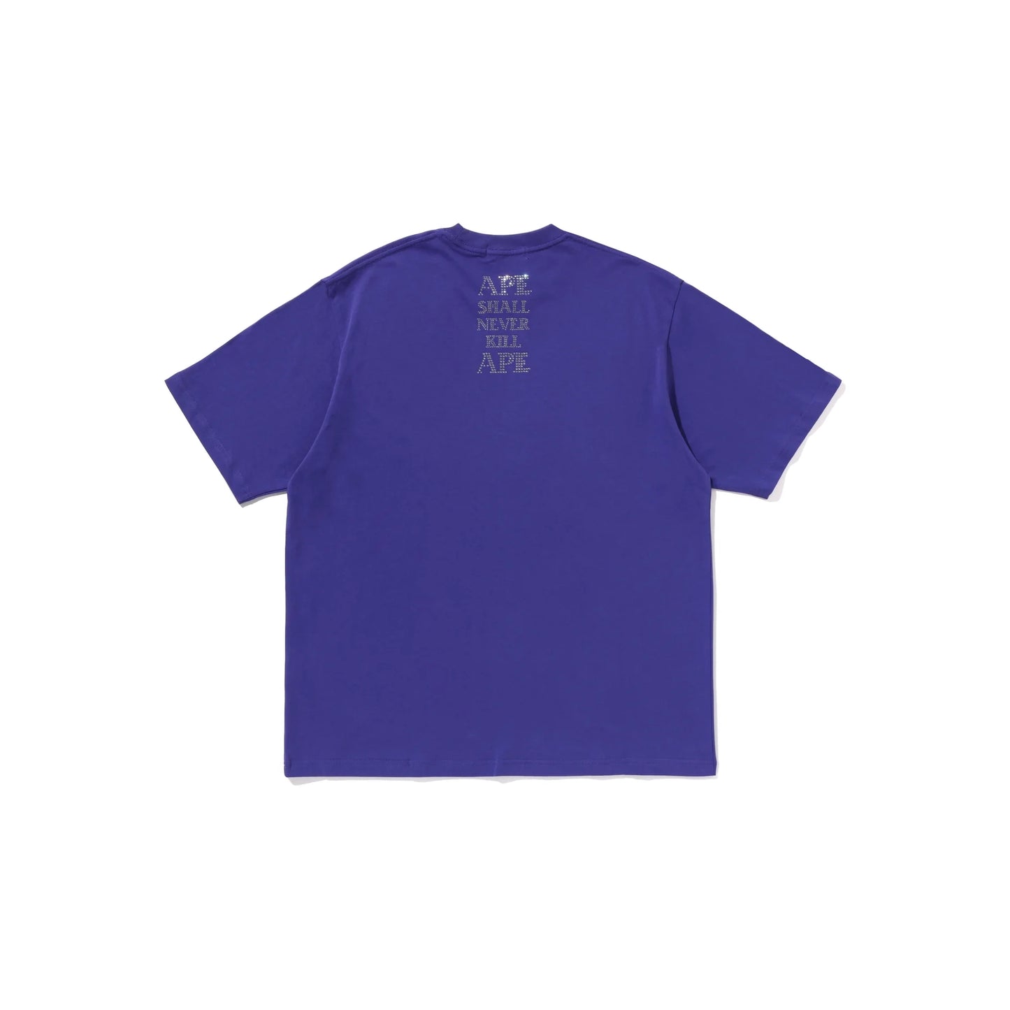 BAPE Rhinestone Bape Logo Relaxed Fit Tee 'Purple'