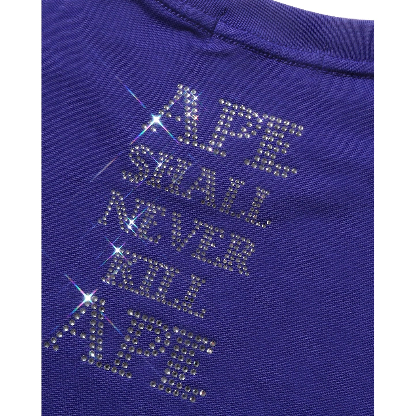BAPE Rhinestone Bape Logo Relaxed Fit Tee 'Purple'