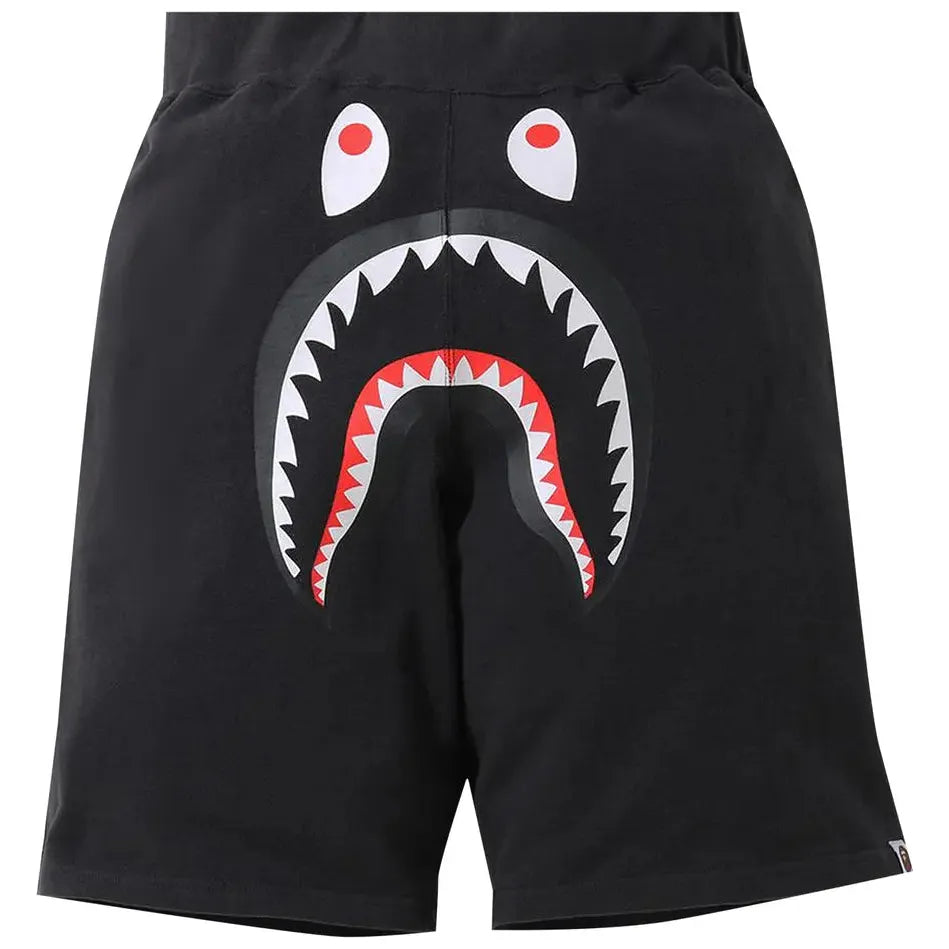 BAPE Shark Wide Sweat Shorts 'Black'