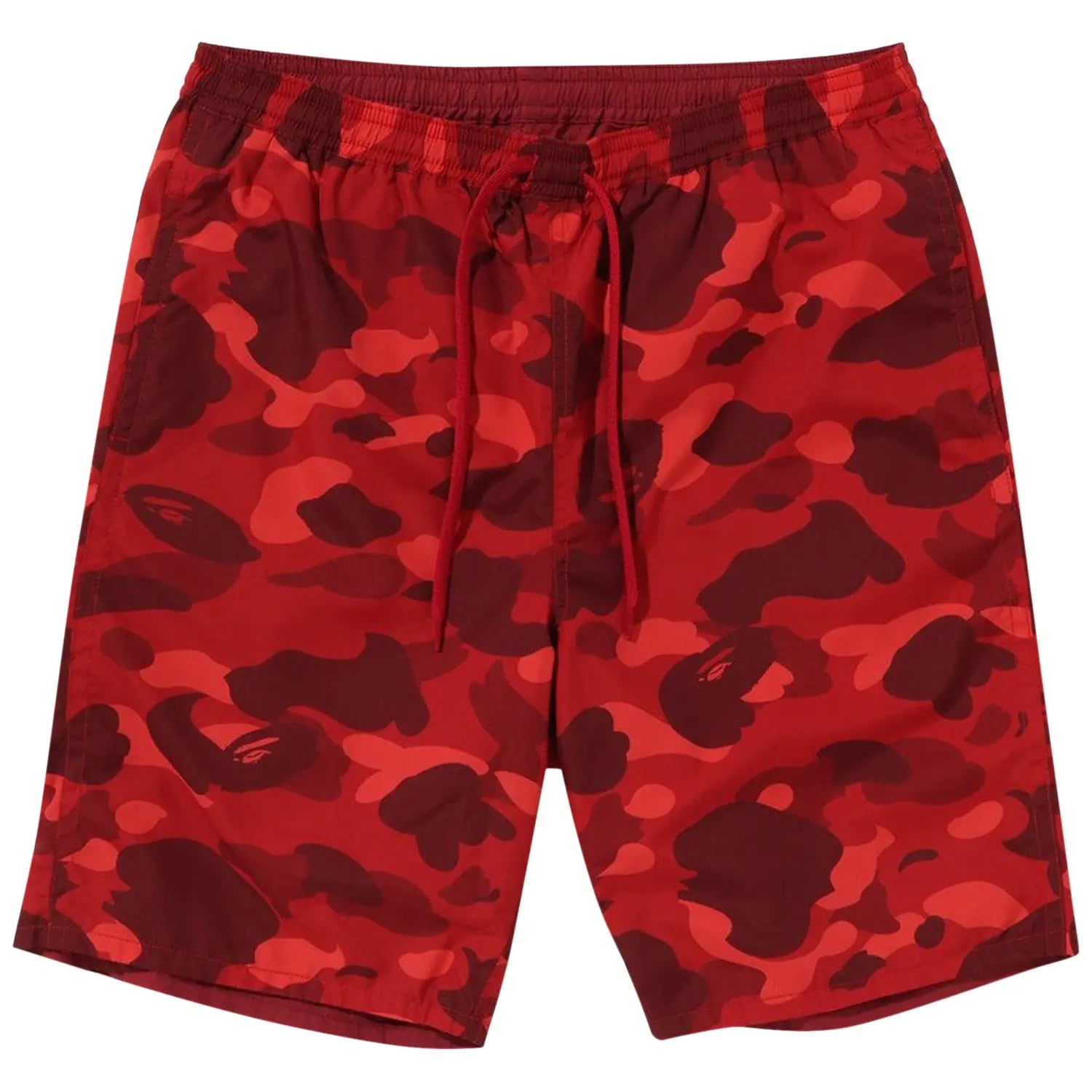 BAPE Color Camo Shark Reversible Shorts Red