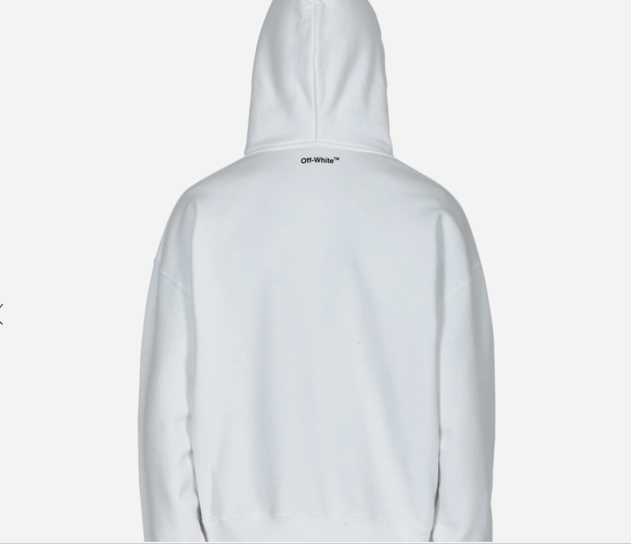 Off-White Monalisa Over Hooded Sweatshirt White