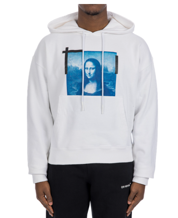 Off-White Monalisa Over Hooded Sweatshirt White