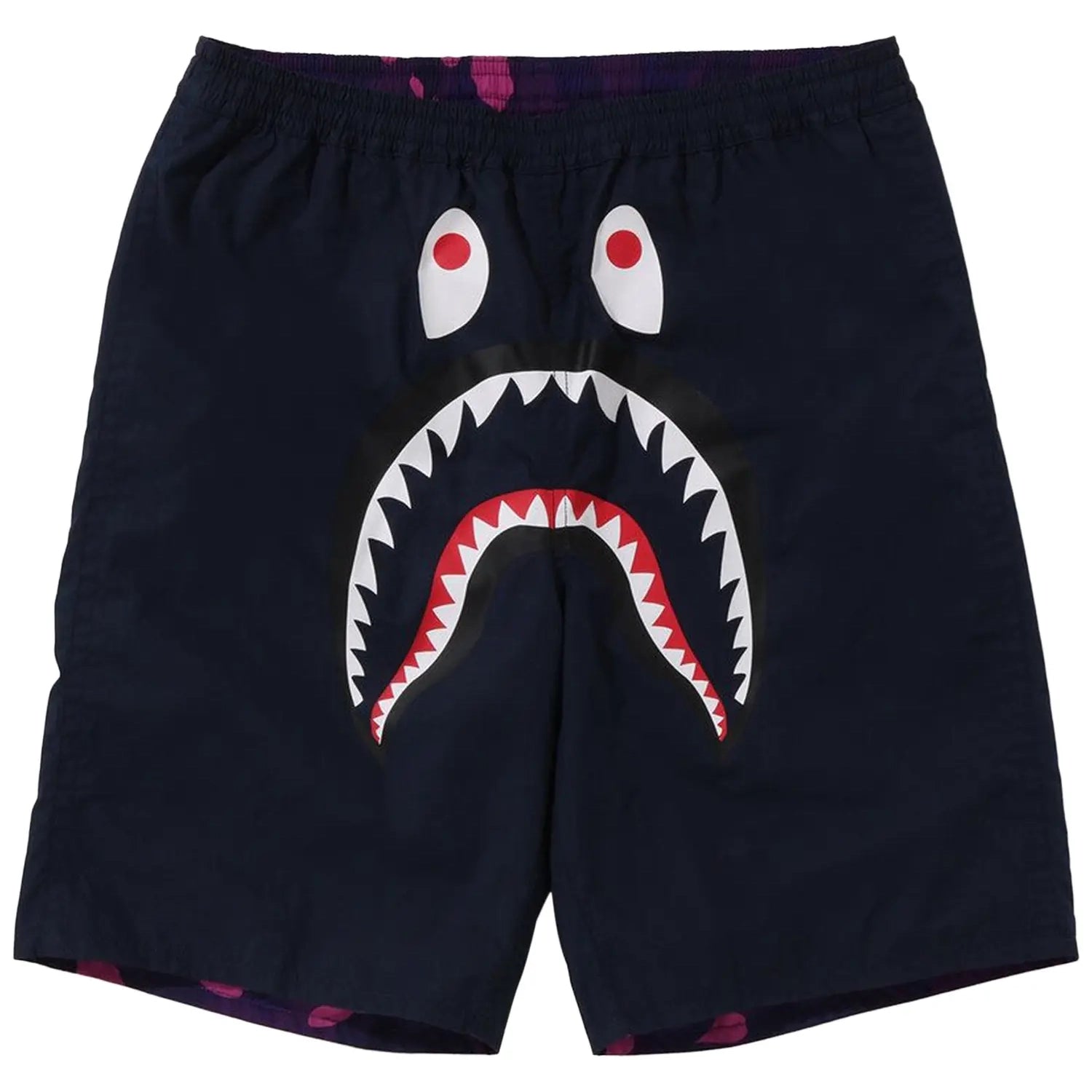 BAPE Color Camo Shark Reversible Shorts Purple