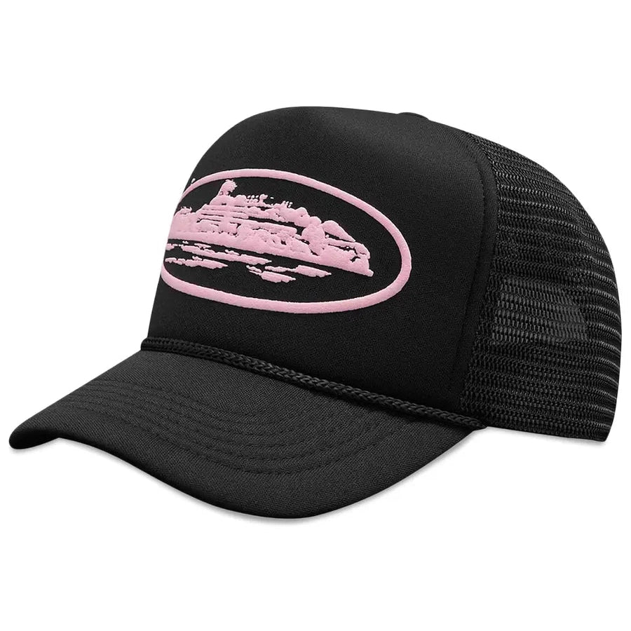 Corteiz Alcatraz Premium Trucker 'Black/Pink'