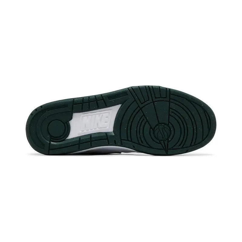Nike Full Force Low 'Vintage Green' sneakers with white leather upper, vintage green accents, and retro basketball-inspired low-top silhouette