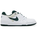 Nike Full Force Low 'Vintage Green' sneakers with white leather upper, vintage green accents, and retro basketball-inspired low-top silhouette