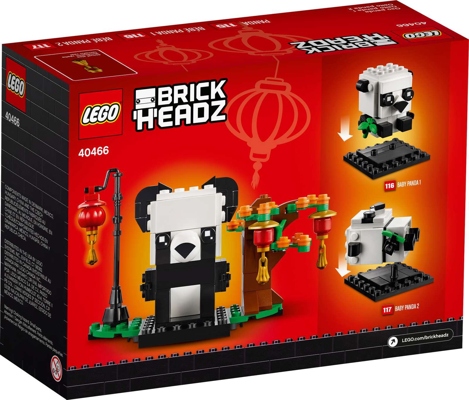 LEGO 40466 Brick Headz Chinese New Year Pandas