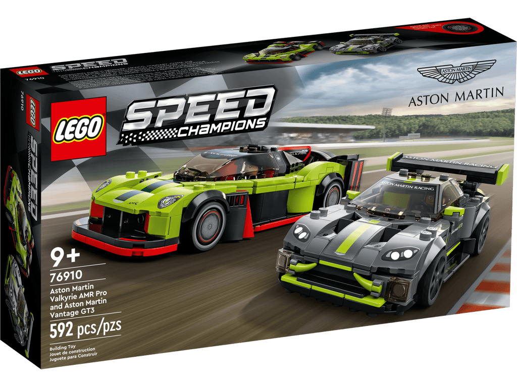 LEGO 76910 Aston Martin Valkyrie AMR Pro and Aston Martin Vantage GT3