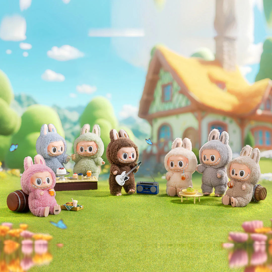 POP MART The Monsters Macaron Series blind box with soft plush pendant featuring collectible monster character, perfect for bags or display