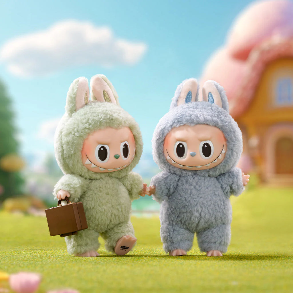 POP MART The Monsters Macaron Series blind box with soft plush pendant featuring collectible monster character, perfect for bags or display