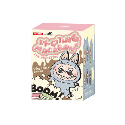 POP MART The Monsters Macaron Series blind box with soft plush pendant featuring collectible monster character, perfect for bags or display