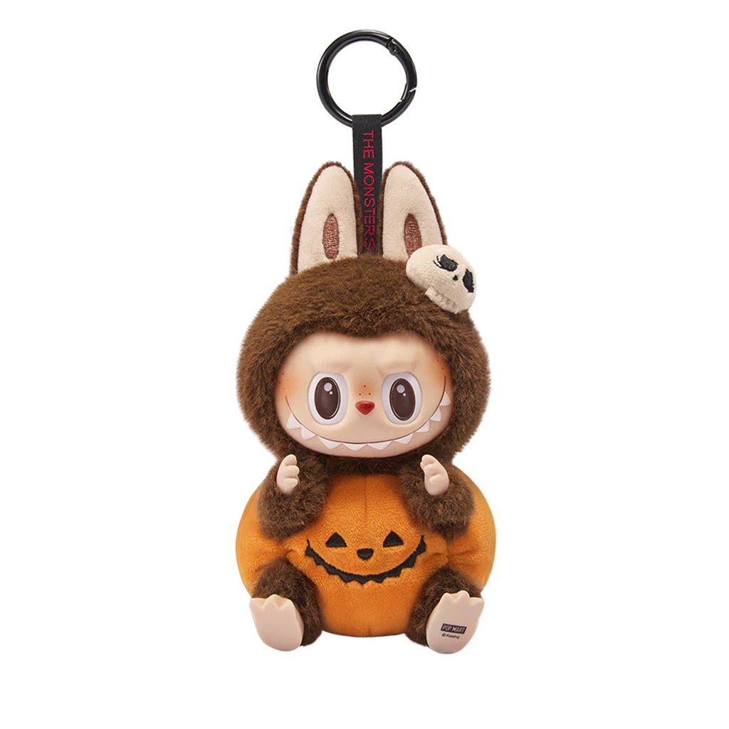 Pop Mart Labubu Happy Halloween Party Series-Sitting Pumpkin Vinyl Plush Pendant