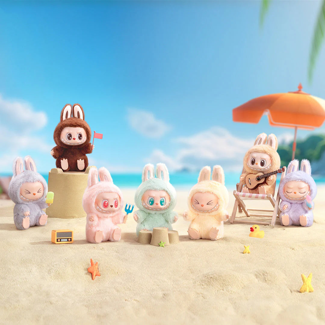 POP MART The Monsters Have a Seat Series blind box with plush pendant featuring soft, collectible monster character in a seated pos