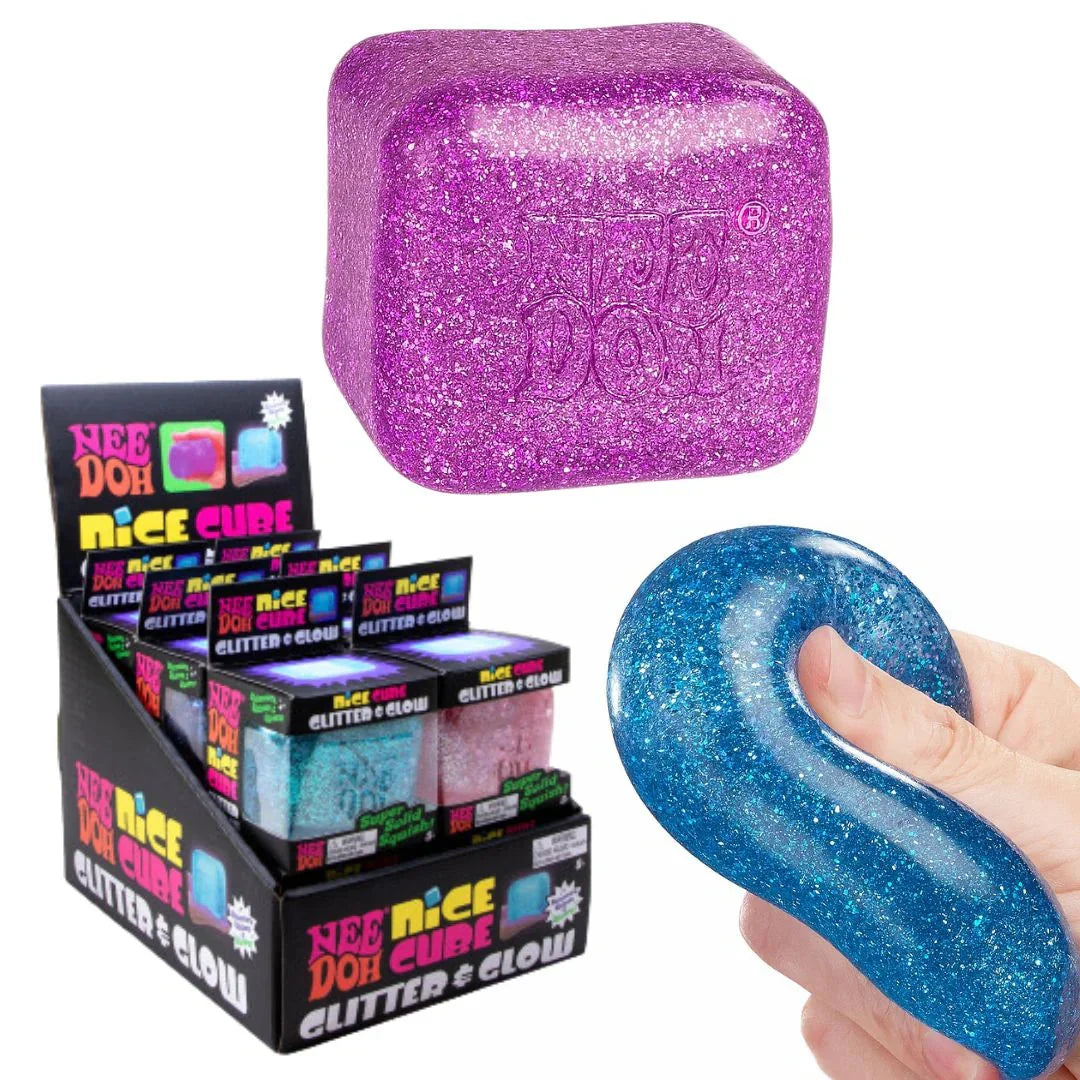 Needoh Nice Cube Glitter & Glow x 1