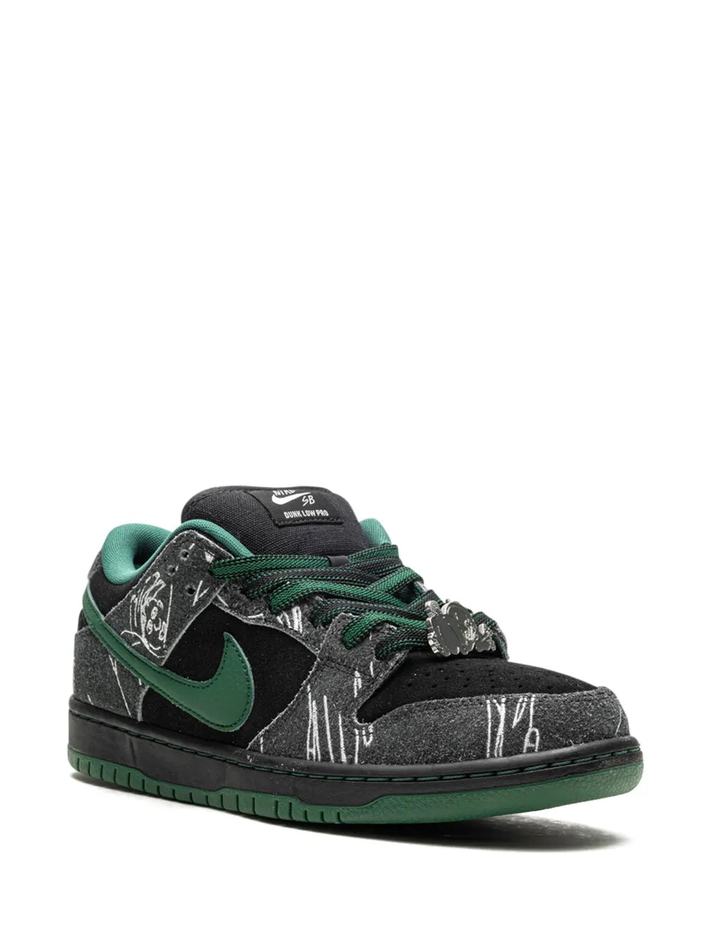 Nike SB Dunk Low Pro x There Anthracite and Gorge Green