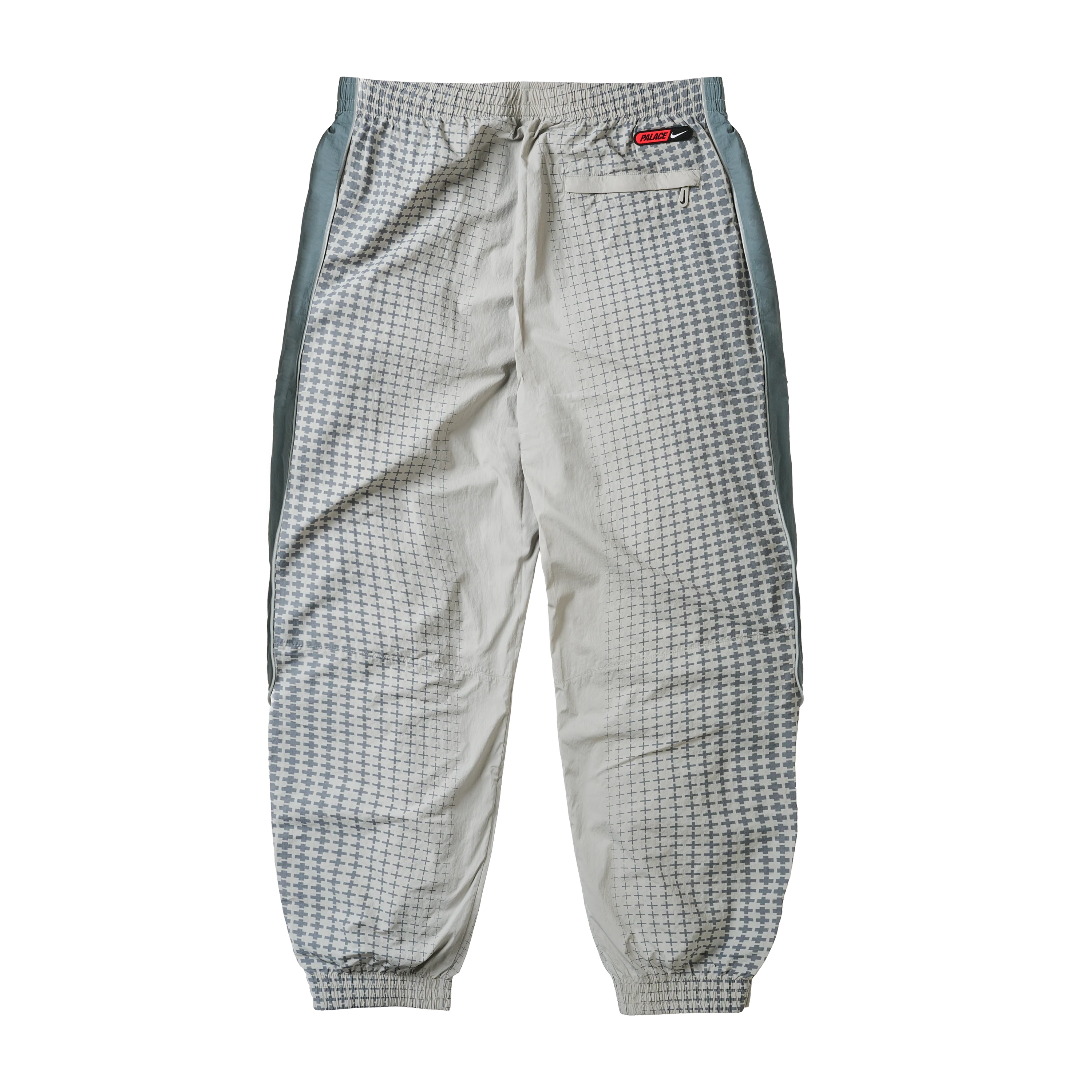PALACE NIKE ENGLAND SOLO SWOOSH TRACK PANTS PEWTER GREY / COOL GREY / BRIGHT CRIMSON