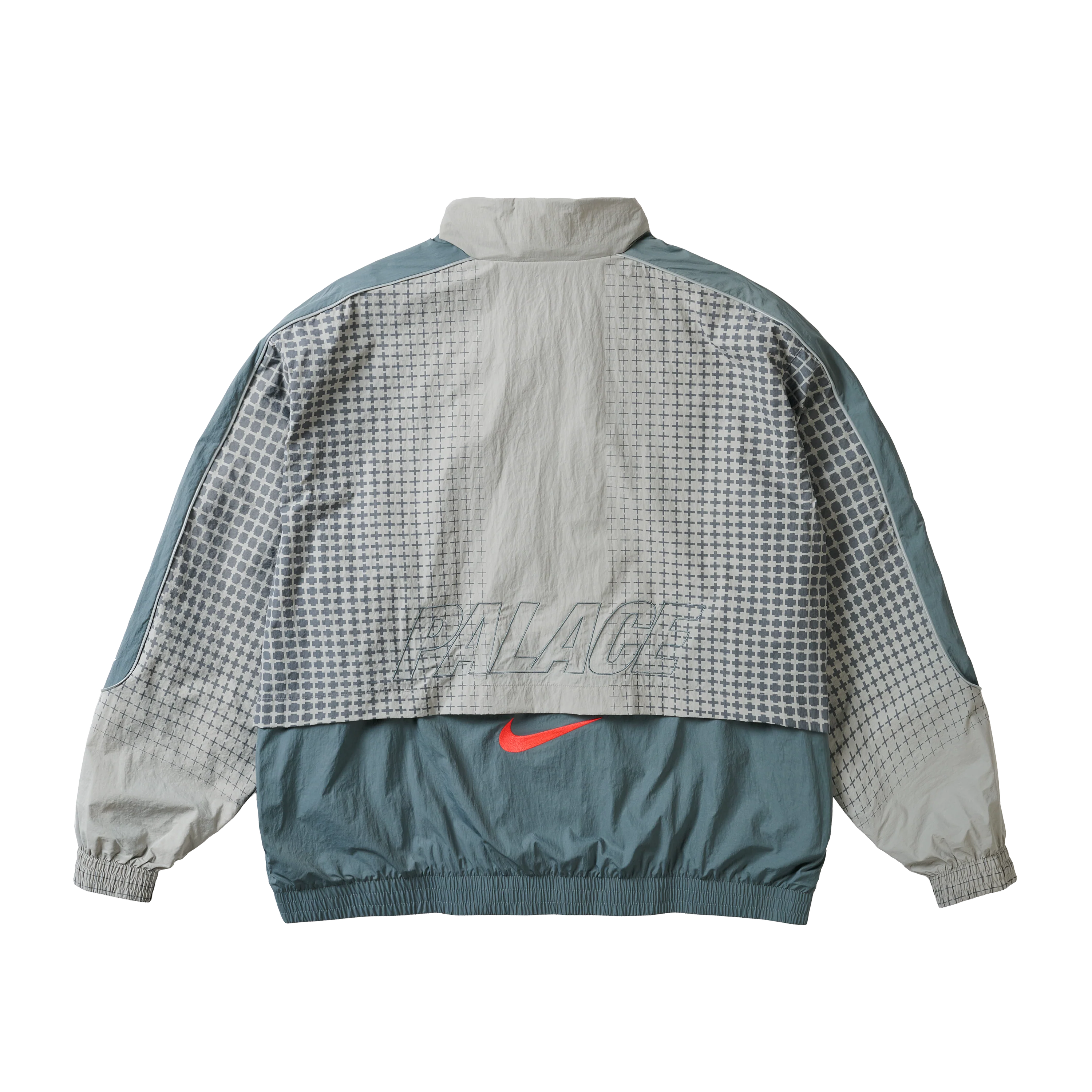PALACE NIKE ENGLAND SOLO SWOOSH TRACK JACKET PEWTER GREY / COOL GREY