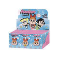 POP MART CryBaby x Powerpuff Girls sealed case with 6 blind boxes, each containing soft vinyl face plush featuring unique CryBaby and Powerpuff Girls design