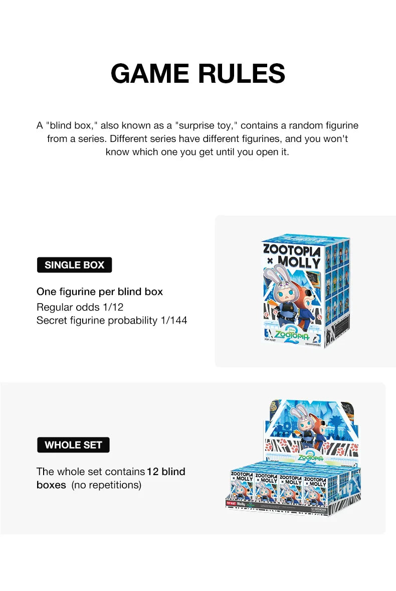 Pop Mart MOLLY × Zootopia Co-Branded Blind Box Figures