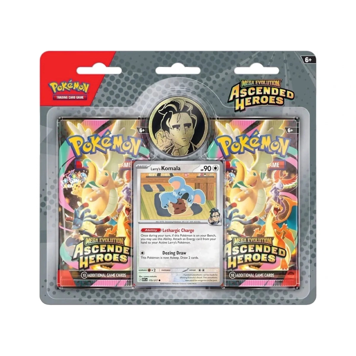 Pokemon Mega Evolution Ascended Heroes Larry's Komala Blister Pack