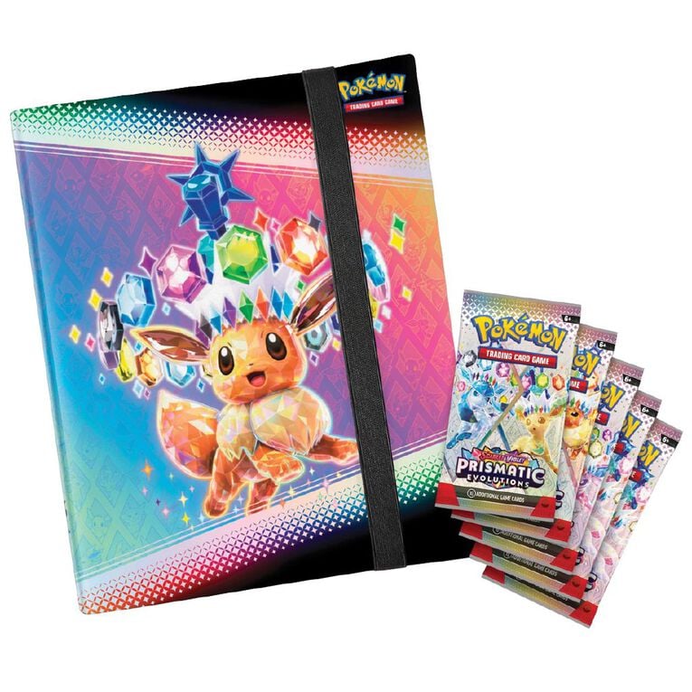 Pokémon TCG: Prismatic Evolutions Binder Collection with 9-pocket binder and 5 booster packs. Shipped from NZ with delivery available to Australia.
