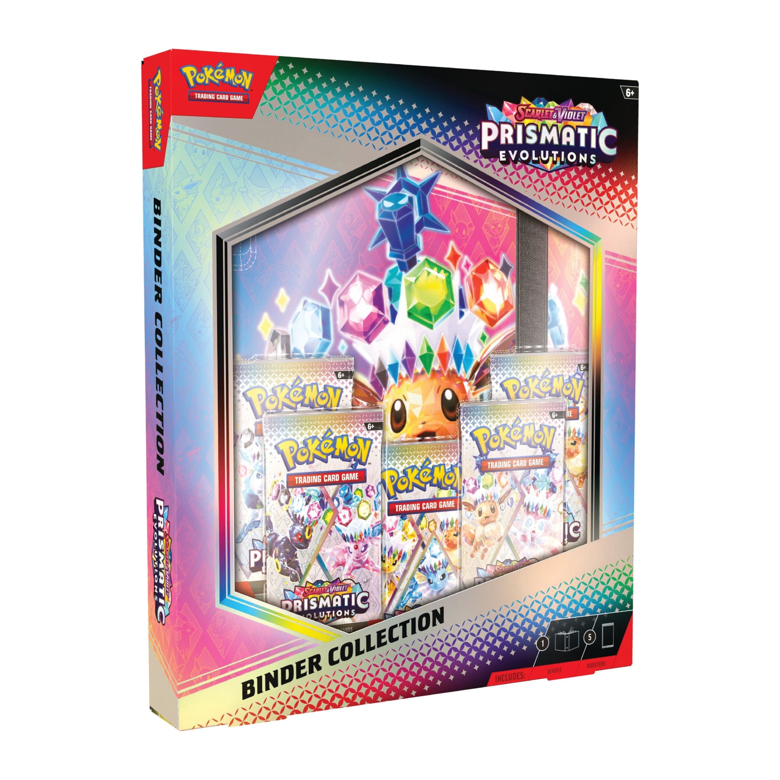 Pokémon TCG: Prismatic Evolutions Binder Collection with 9-pocket binder and 5 booster packs. Shipped from NZ with delivery available to Australia.