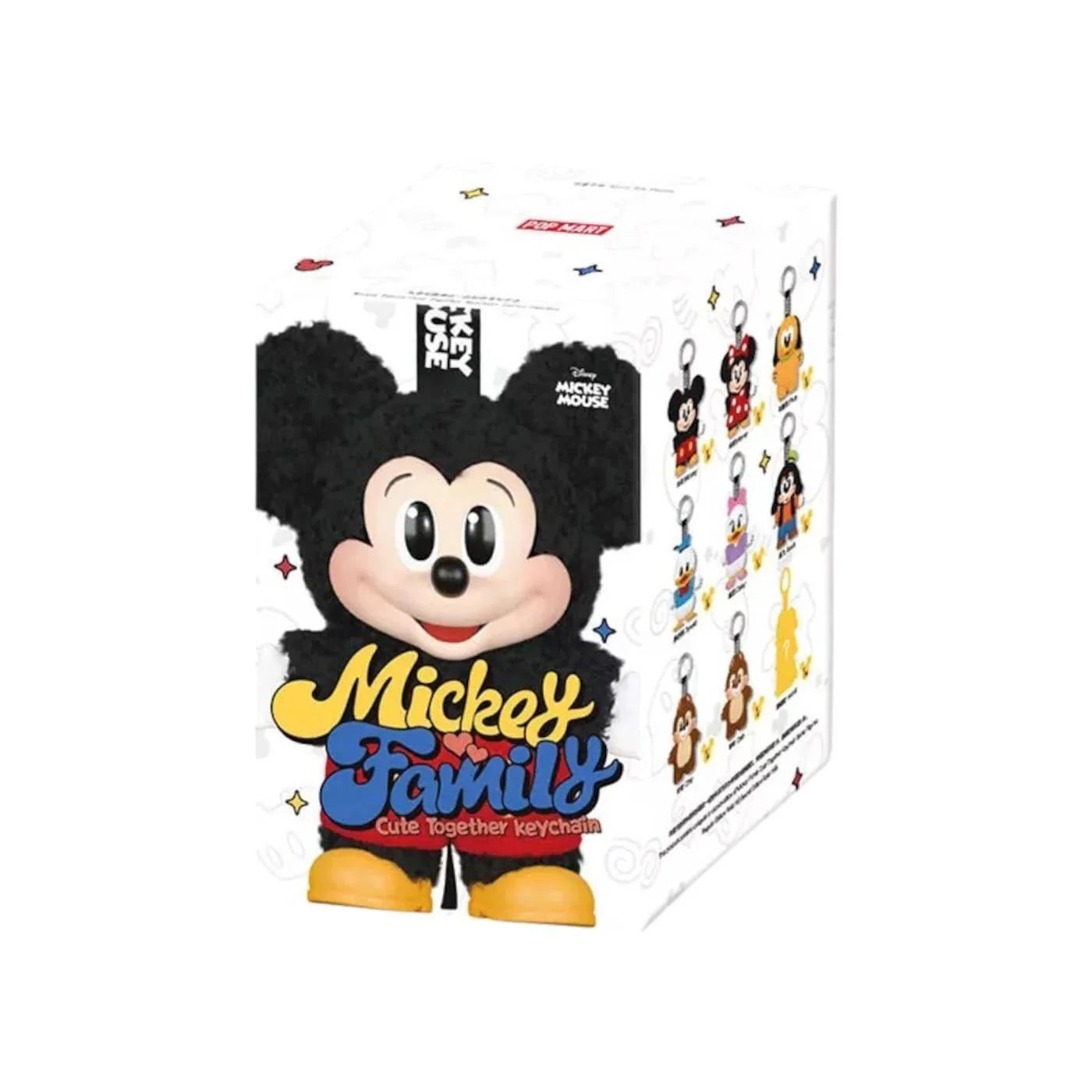 POP MART Mickey Family Together plush keychain blind box — surprise Disney characters with soft plush keyring accessory