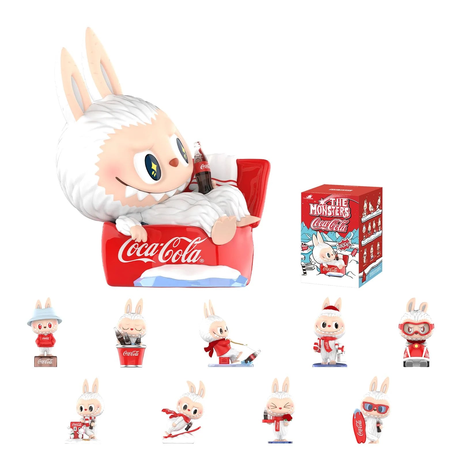 POP MART Labubu The Monsters Coca-Cola Series — single blind box figure with Coca-Cola branding