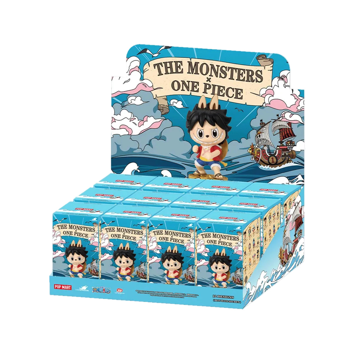 Pop Mart Labubu The Monsters x One Piece Series Sealed Case (12 Blind Boxes)