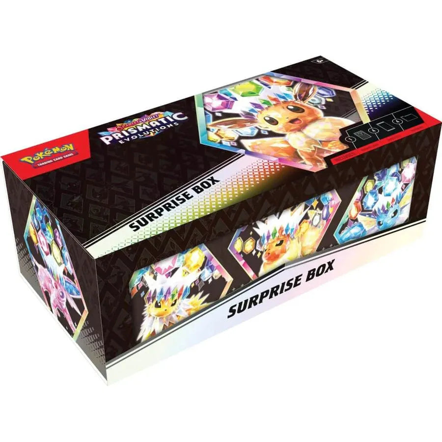 Pokémon TCG: Prismatic Evolutions Surprise Box featuring rare and powerful cards. Shipped from NZ with delivery available to Australia.