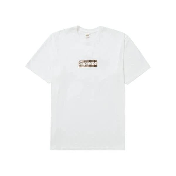 Supreme Burberry Box Logo Tee White