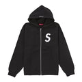 Supreme S Logo Zip Up Hooded Sweatshirt (25FW) Black